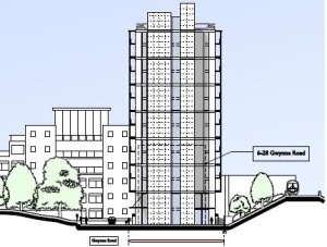 14 storey towers approved near Lombard Road, contrary to planning documents.