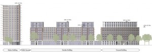 Plans to replace Homebase, Swanden Way, by several residential buildings