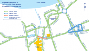 New proposed gyratory system for Wandsworth Town